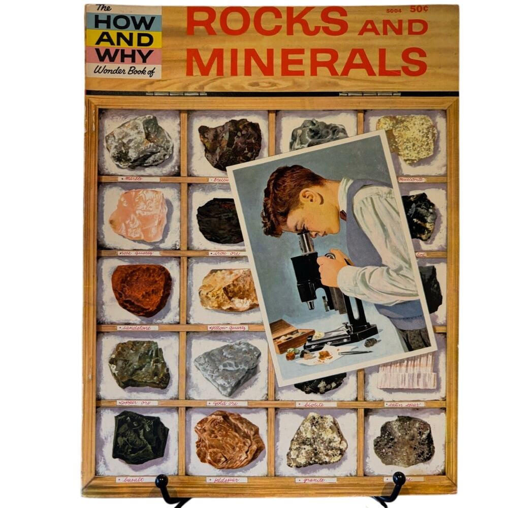 VTG 1st Ed. 1960 How and Why Wonder Book of Rocks and Minerals, 5004, PB